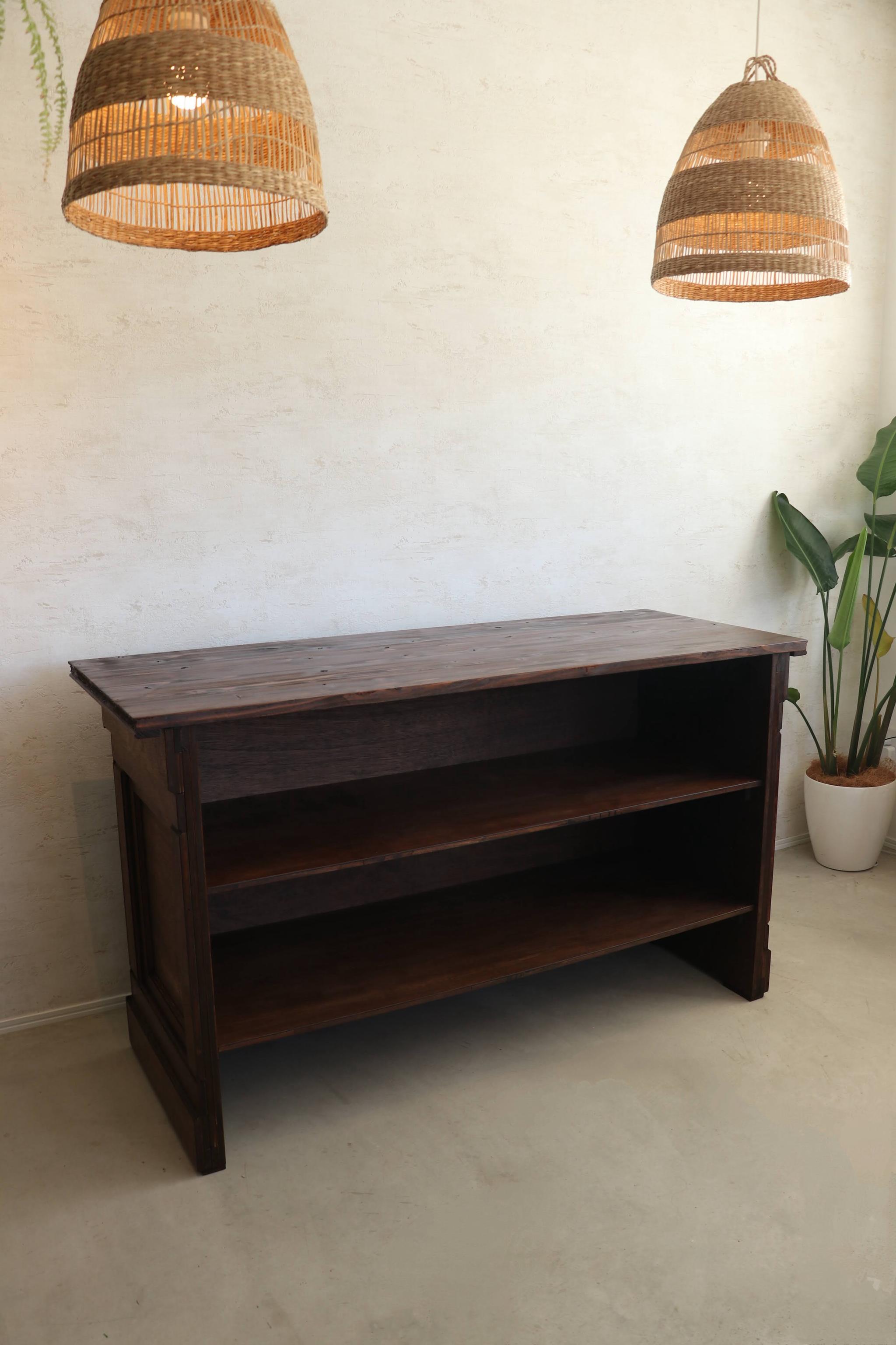 折畳みアンティークカウンター 折りたたみテーブル レジ台 キャッシャー 受付 ディスプレイ 店舗什器 マルシェ | 10枚目